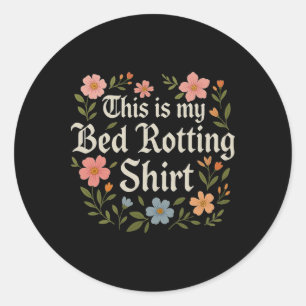 Sticker Rond Roman graphique humoristique sur la pourriture au