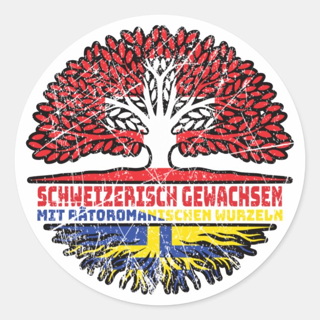Sticker Rond Roman romain Grisons Arbre des Grisons (Devant)