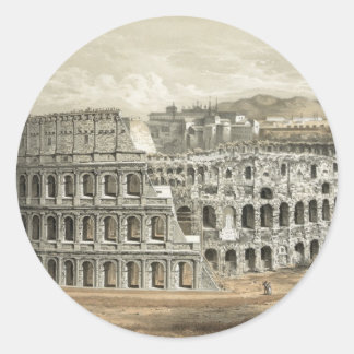 Sticker Rond Roman Vintage Art