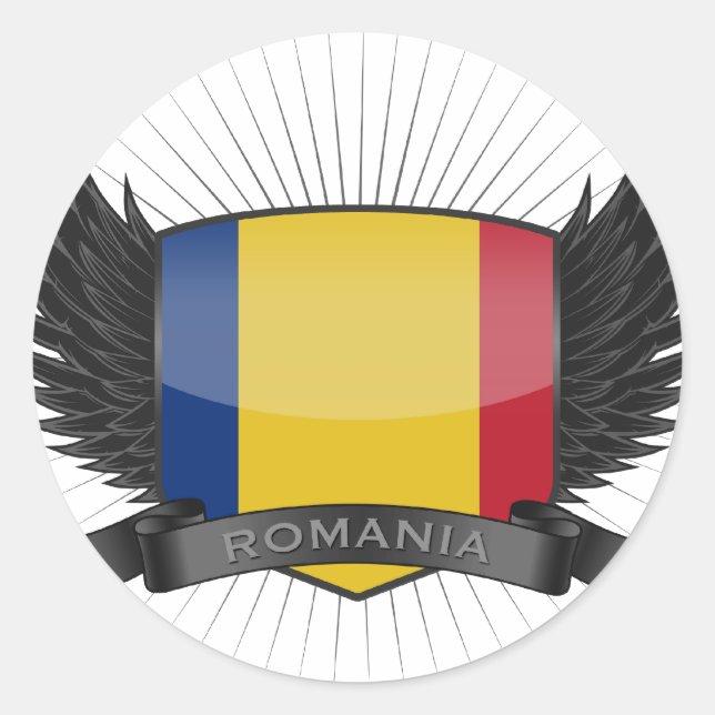 STICKER ROND ROMANIA (Devant)