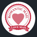 Sticker Rond Romantic Mail Saint Valentin<br><div class="desc">La Saint-Valentin est un festival annuel pour célébrer l'amour romantique, l'amitié et l'admiration. Chaque année le 14 février, les gens célèbrent cette journée en envoyant des messages d'amour et d'affection à leurs partenaires, à leur famille et à leurs amis. La Saint-Valentin n'arrive qu'une fois par an, alors faites-le spécial et...</div>