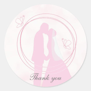 Sticker Rond Romantique Dreamtic Mariage rose Couple