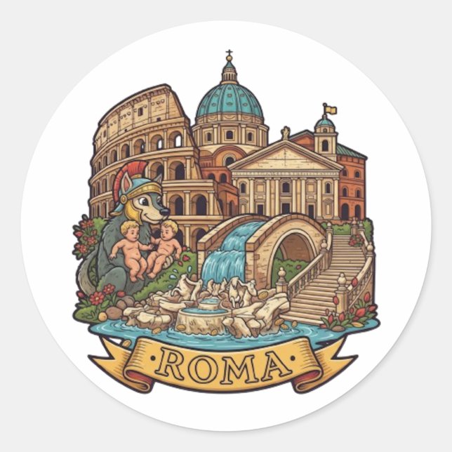 STICKER ROND ROME (Devant)