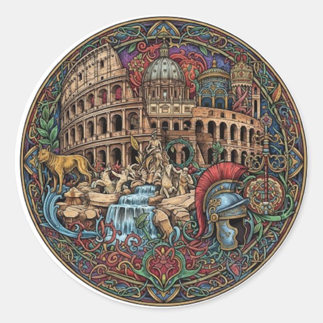 STICKER ROND ROME (Devant)