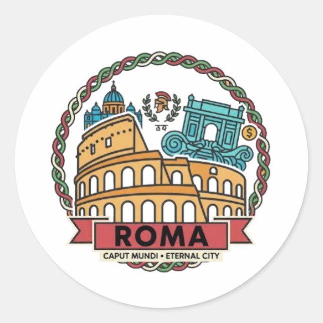 STICKER ROND ROME (Devant)