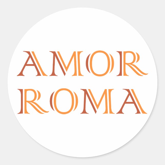 Sticker Rond Rome Amour (Devant)