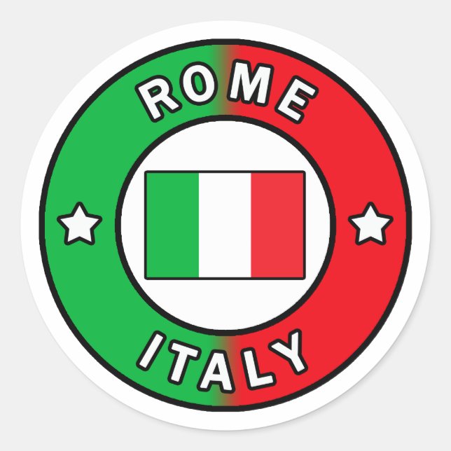 Sticker Rond Rome Italie (Devant)