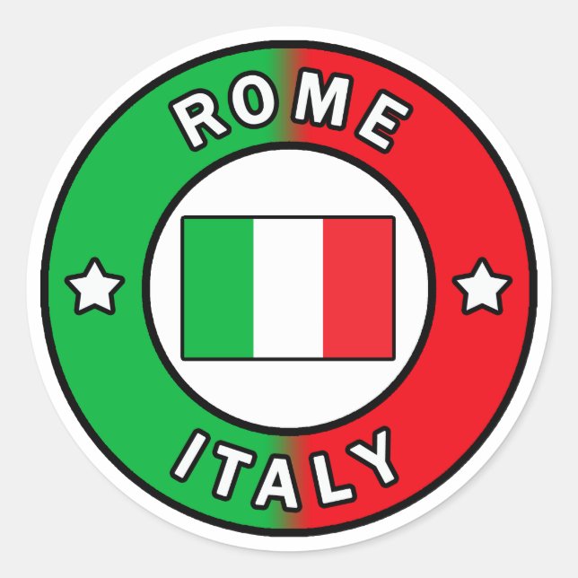 Sticker Rond Rome Italie (Devant)