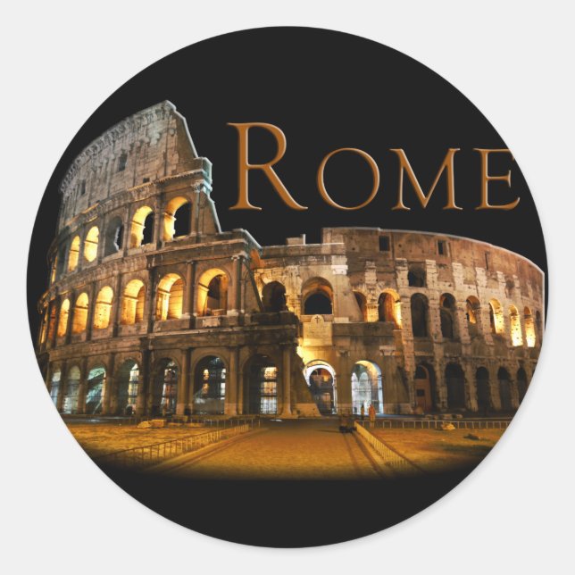Sticker Rond Rome : Le Colosseum (Devant)