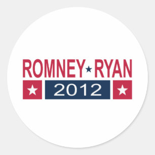 Sticker Rond Romney Ryan 2012