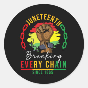 Sticker Rond Rompre chaque chaîne depuis 1865 Femmes Hommes Jun