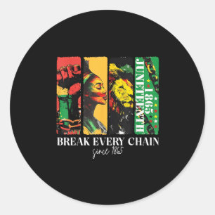 Sticker Rond Rompre chaque chaîne depuis 1865 Femmes Hommes Jun