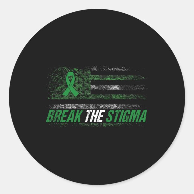Sticker Rond Rompre Le Mois De Sensibilisation À La Stigmatisat (Devant)