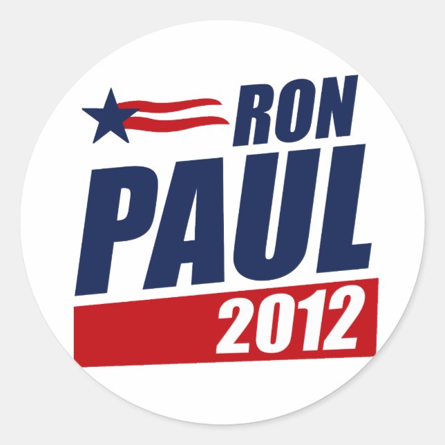 STICKER ROND RON PAUL 2012 (Devant)