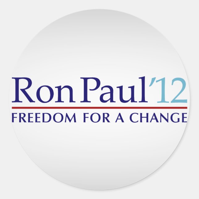 Sticker Rond Ron Paul 2012 (Devant)