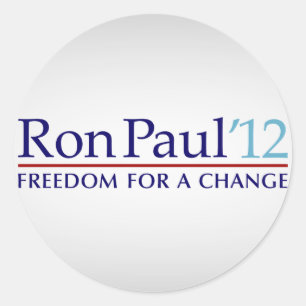 Sticker Rond Ron Paul 2012