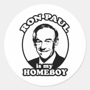 Sticker Rond Ron Paul est mon petit garçon