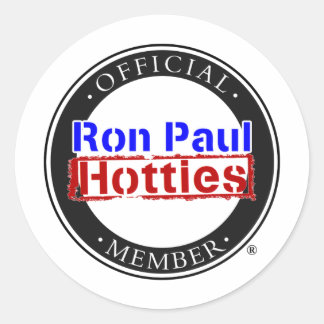 Sticker Rond Ron Paul Hotties