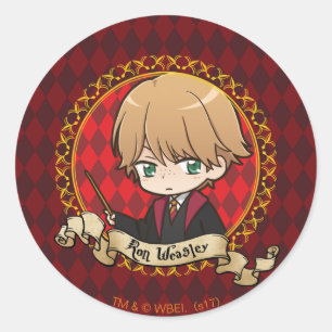 Sticker Rond Ron Weasley en anime