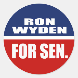 STICKER ROND RON WYDEN POUR LE SÉNAT