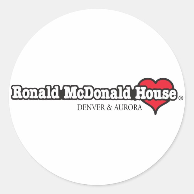 Sticker Rond Ronald McDonald Heart (Devant)