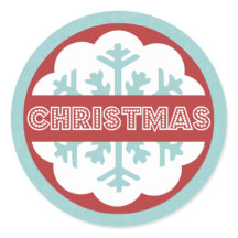 Rond moderne Bleu Joyeux Petit Noël