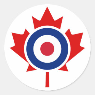Sticker Rond Rondeau de bordage de cible d'hockey de mod Canada
