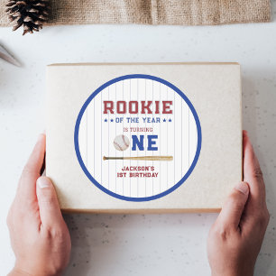 Sticker Rond Rookie de l'année 1er Anniversaire Baseball