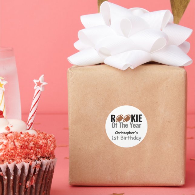 Sticker Rond Rookie Football 1er anniversaire (Fête)