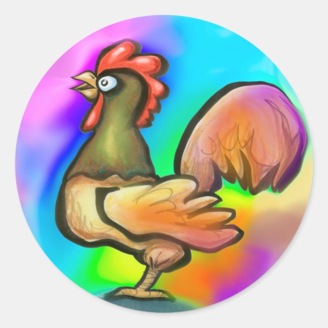 Sticker Rond Rooster (Devant)