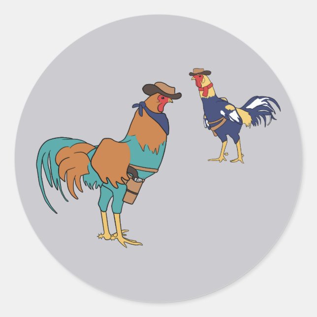 Sticker Rond Rooster Rivals (Devant)