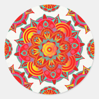 Sticker Rond Root Chakra Mandala