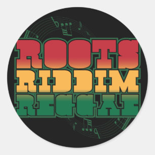 Sticker Rond Roots Riddim Reggae