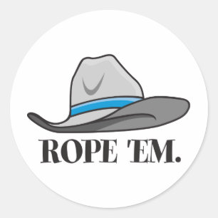 Sticker Rond Rope les vitesse de cowboy