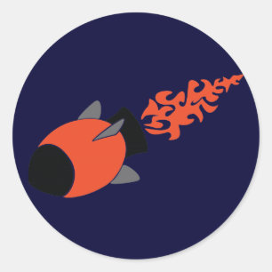 Sticker Rond Roquette rouge