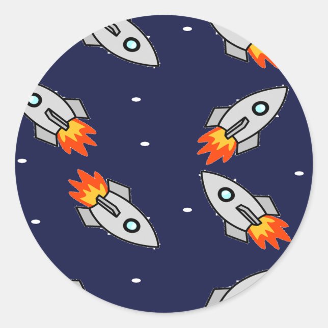Sticker Rond Roquettes folles (Devant)
