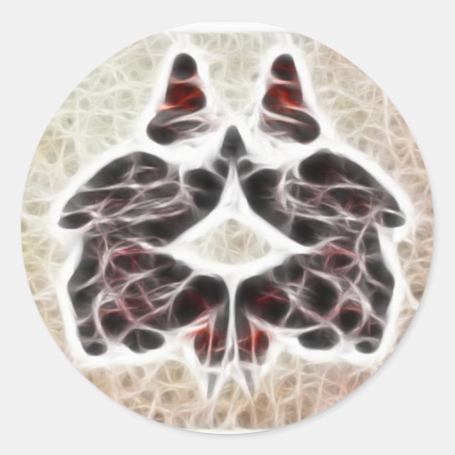 Sticker Rond Rorschach Fractal 2 (Devant)
