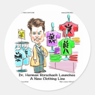 Sticker Rond Rorschach Marques Drôle Cadeaux, Mugs Tee - shirt