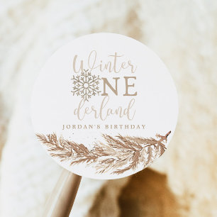 Sticker Rond RORY Boho Beige Winter Wonderland Premier annivers