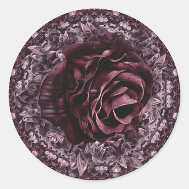 Sticker Rond Rosace Mandala  (Devant)
