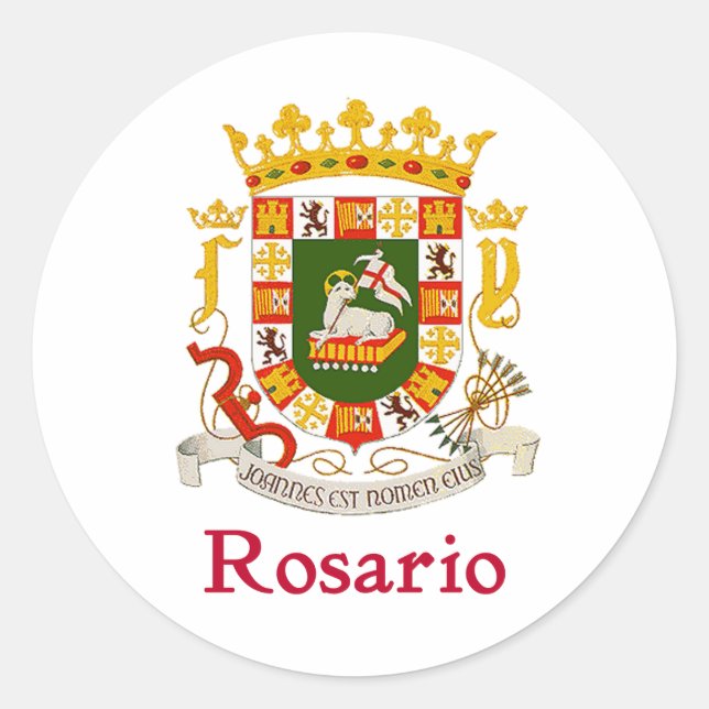 Sticker Rond Rosario Porto Rico Shield (Devant)