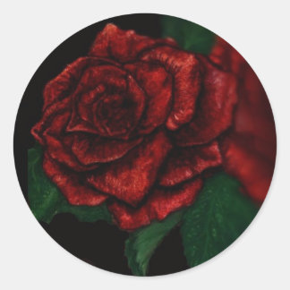 Sticker Rond Rose