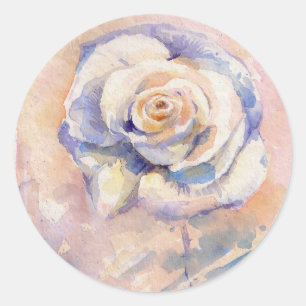 Sticker Rond Rose