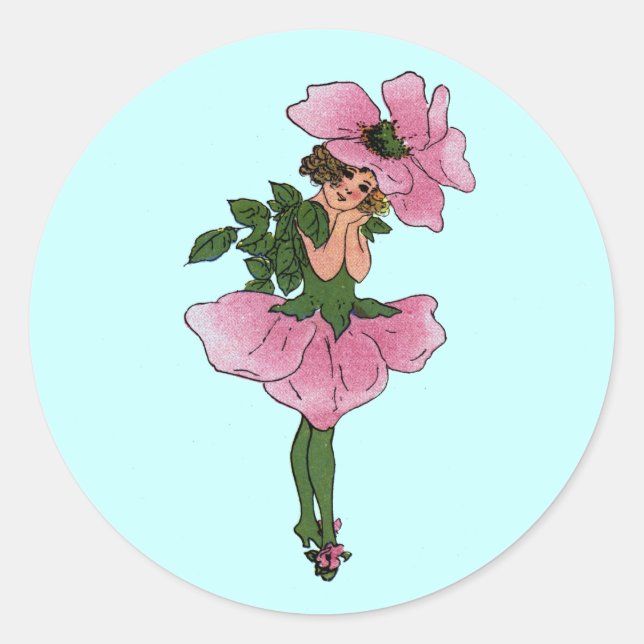 Sticker Rond Rose (Devant)