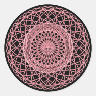 Sticker Rond Rose 1