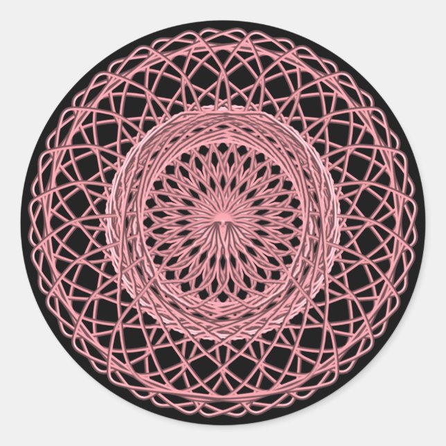 Sticker Rond Rose 1 (Devant)