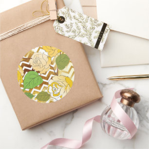 Sticker Rond Rose 10