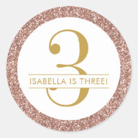 Rose 3e anniversaire Custom Rose Gold Parties scin