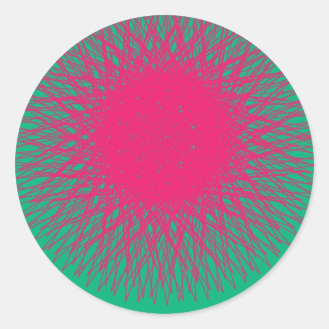 Sticker Rond rose abstrait (Devant)