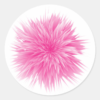 Sticker Rond Rose Abstraite